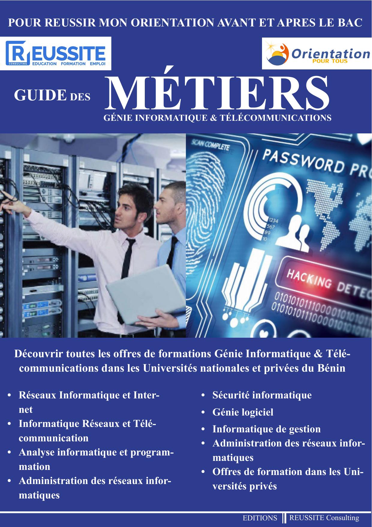 Guide des métiers Génie Informatique et Télécommunications